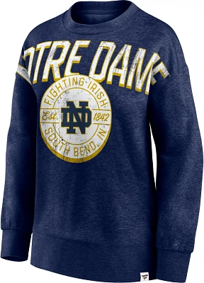 Fanatics Women's University of Notre Dame True Classics Oversized Fleece Crew Pullover