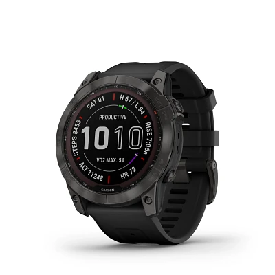 Garmin fenix 7X Sapphire DLC Ti Solar Watch                                                                                     