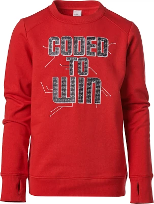 BCG Boys’ Lifestyle Coded to Win Cotton Fleece Sweatshirt