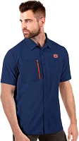 Antigua Men's Auburn University Kickoff Woven Short Sleeve Fishing Shirt