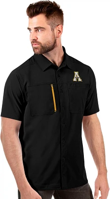 Antigua Men's Appalachian State University Kickoff Woven Short Sleeve Fishing Shirt