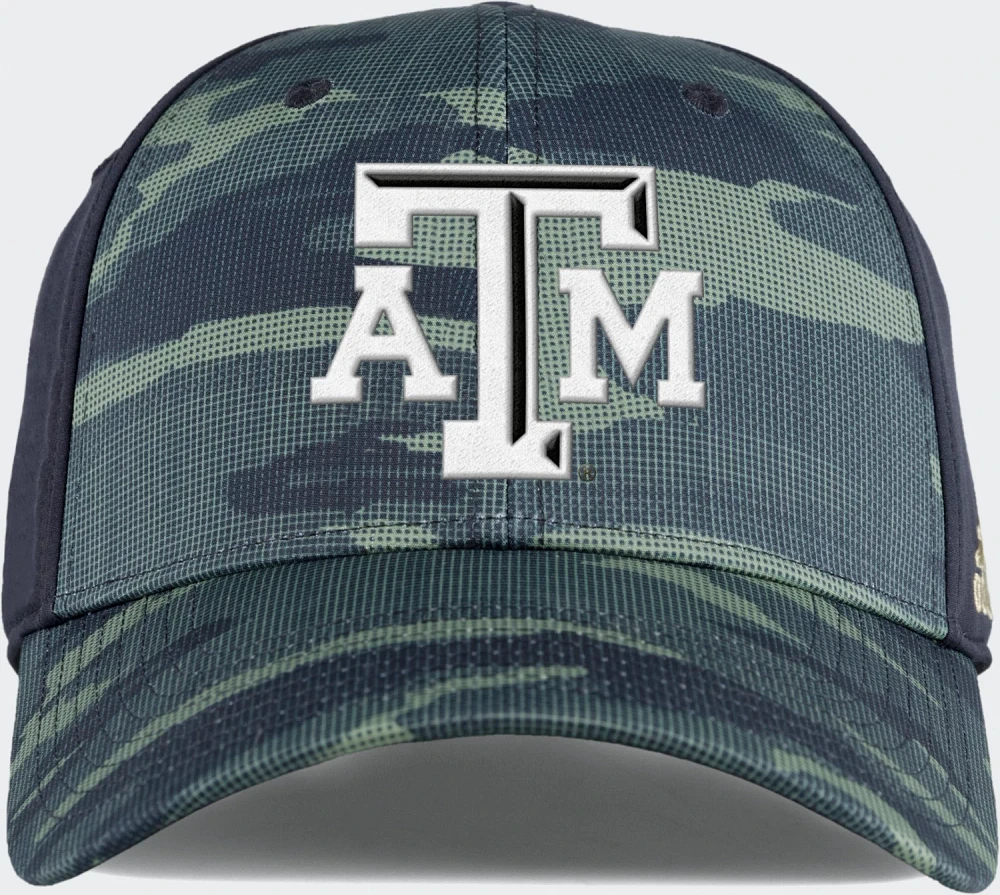 adidas Men's Texas A&M University Camo Structured Stretch Cap                                                                   