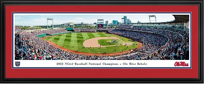 Blakeway Panoramas Ole Miss 2022 College World Series Champions Deluxe Framed Panoramic Print                                   