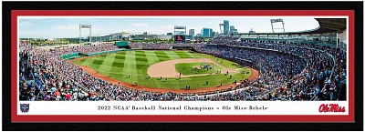 Blakeway Panoramas Ole Miss 2022 College World Series Champions Select Framed Panoramic Print                                   