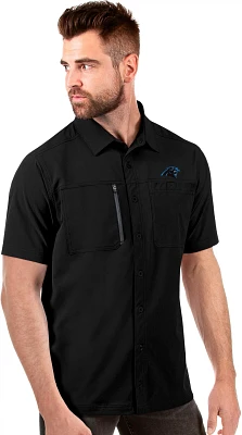 Antigua Men's Carolina Panthers Kickoff Camp Button Down Shirt