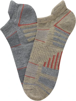 Magellan Outdoors Men's Stripe No-Show Socks 2-Pack                                                                             