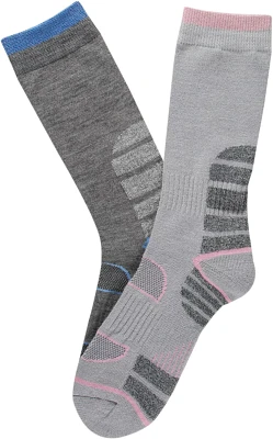 Magellan Outdoors Women's Mesh Stripe Crew Socks 2-Pack                                                                         