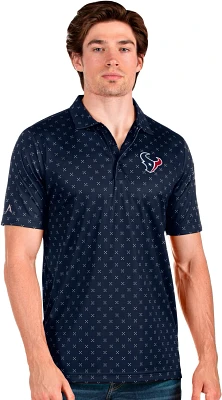 Antigua Men's Houston Texans Spark Short Sleeve Polo Shirt