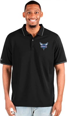 Antigua Men's Charlotte Hornets Affluent Polo Shirt