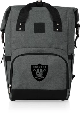 Picnic Time Las Vegas Raiders On The Go Roll-Top Cooler Backpack                                                                