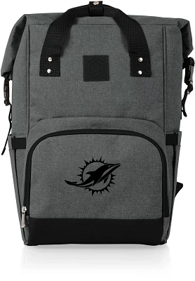 Picnic Time Miami Dolphins On The Go Roll-Top Cooler Backpack                                                                   