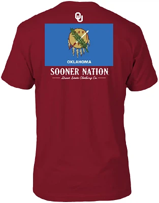 Great State Men's University of Oklahoma Washed Flag Graphic Short Sleeve T-shirt