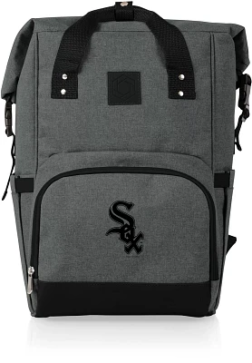 Picnic Time Chicago White Sox On The Go Roll-Top Cooler Backpack                                                                