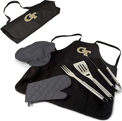 Picnic Time Georgia Tech University BBQ Apron Tote Pro Grill Set                                                                