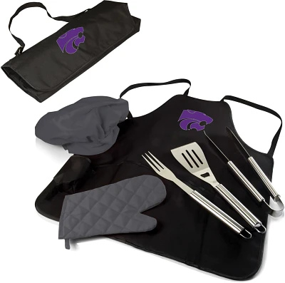 Picnic Time Kansas State University BBQ Apron Tote Pro Grill Set                                                                