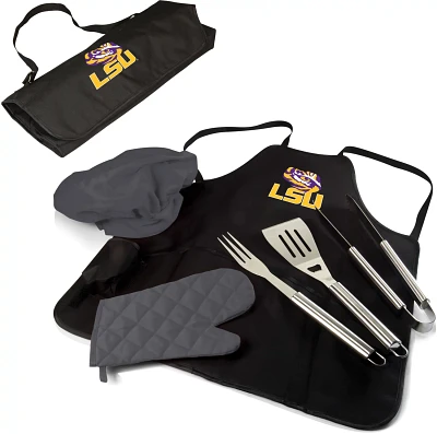 Picnic Time Louisiana State University BBQ Apron Tote Pro Grill Set                                                             