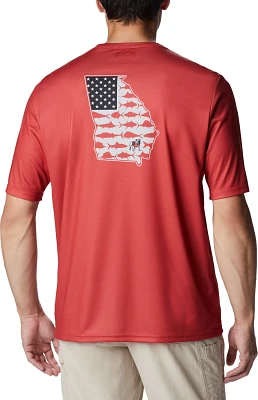 Columbia Sportswear Men's University of Georgia Terminal Tackle Flag Graphic Short Sleeve T-shirt