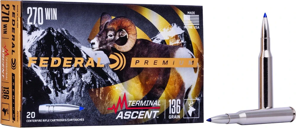 Federal Terminal Ascent .270 Winchester 136 Grain Ammunition - 20 rounds                                                        