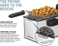 Elite Gourmet 3.5 qt Electric Immersion Deep Fryer with Lid                                                                     