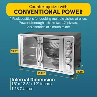 Elite Gourmet Platinum 45L French Door Rotisserie and Convection Oven                                                           