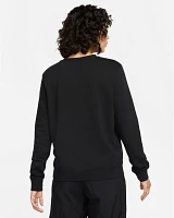 Nike Women's Club Fleece Graphic Long Sleeve Crew Neck Sweatshirt