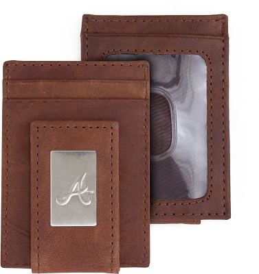 Eagles Wings Men's Atlanta Braves Front Pocket Wallet                                                                           