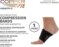 Copper Fit Health+ Arch Relief Plus Foot Wraps 2-Pack