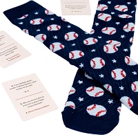 Professor Puzzle Baseball Socks and Trivia Gift Set                                                                             