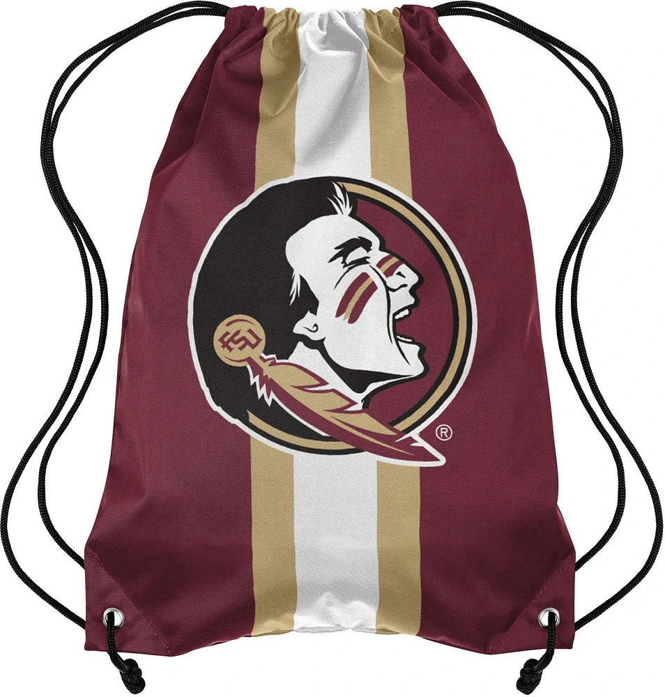Forever Collectibles Florida State University Team Stripe Drawstring Backpack                                                   
