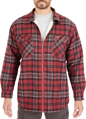 Smith's Workwear Men's Sherpa-Lined Flannel Jacket