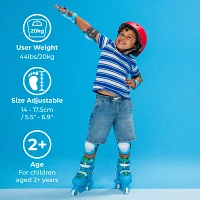 Yvolution Kids' Twista Adjustable 2-in-1 Roller Skates                                                                          