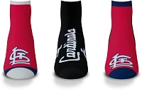 For Bare Feet Men's Arizona Cardinals Flash Socks 3-pack                                                                        