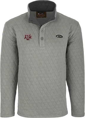 Drake Men’s Texas A&M University Delta Quilted ¼-Snap Hunting Pullover