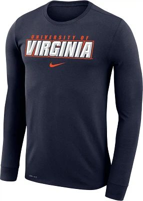 Nike Men's University of Virginia Wordmark Long Sleeve T-shirt