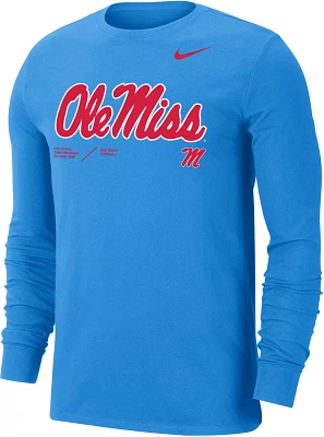 Nike Men's University of Mississippi Dri-FIT Long Sleeve T-shirt                                                                