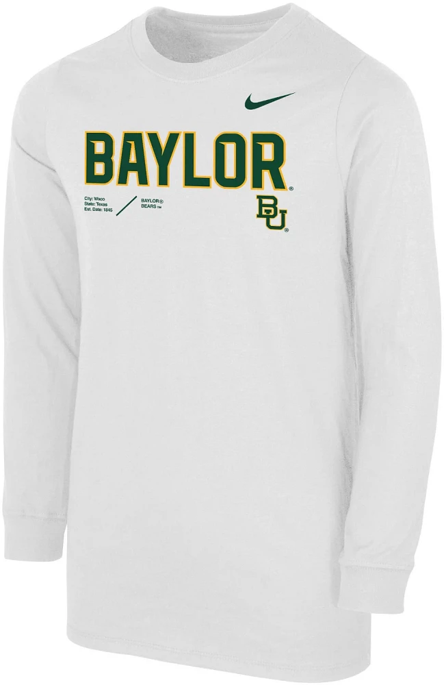 Nike Boys' Baylor University Core Long Sleeve T-shirt