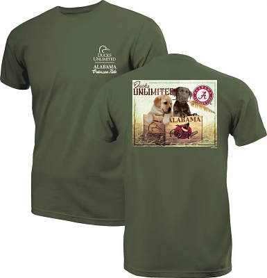 New World Graphics Men's University of Alabama Ducks Unlimited Box Puppies Graphic T-shirt