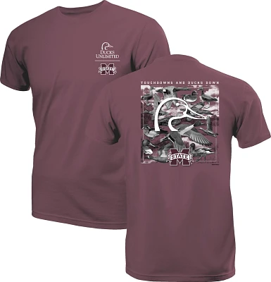 New World Graphics Men's Mississippi State University Ducks Unlimited Ducks Down Graphic T-shirt                                