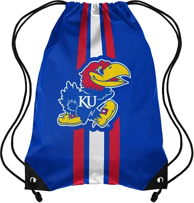 Forever Collectibles University of Kansas Team Stripe Drawstring Backpack                                                       