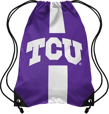 Forever Collectibles Texas Christian University Team Stripe Drawstring Backpack                                                 