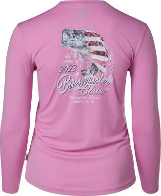 Magellan Outdoors Women's Bass Master Classic Jumping Fish Long Sleeve Crew T-shirt