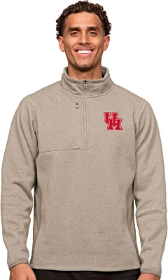 Antigua Men's University of Houston Course 1/4 Zip Pullover