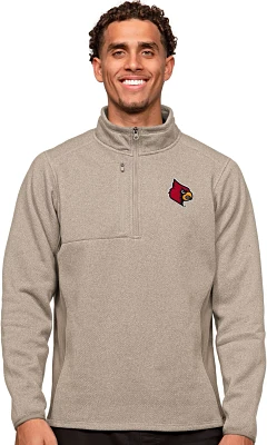 Antigua Men's University of Louisville Course 1/4 Zip Pullover