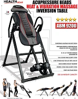 Health Gear Patented Acupressure Heat And Vibration Massage Inversion Table                                                     