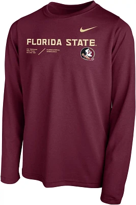 Nike Boys' Florida State University Dri-FIT Legend 2.0 Long Sleeve T-shirt