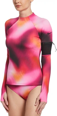 Nike Women’s Aurora Borealis Long Sleeve Hydroguard Rash Guard