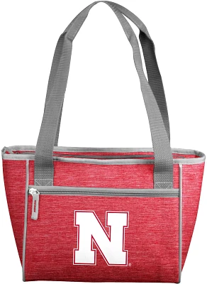 Logo Brands University of Nebraska Crosshatch 16 Can Cooler Tote                                                                