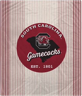Pegasus Sports University of South Carolina Circle State Stripe 60 x 70 Ultra Soft Blanket                                      