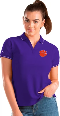 Antigua Women's Clemson University Affluent Polo Shirt                                                                          