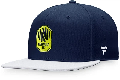 Fanatics Men's Nashville SC Fundamental Adjustable Structured Flat Brim Snapback Cap                                            